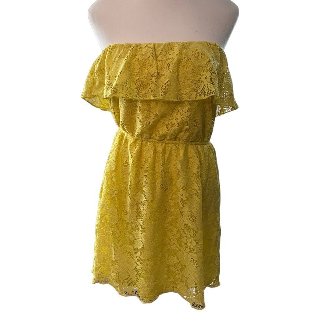 LACEY YELLOW STRAPLESS DRESS